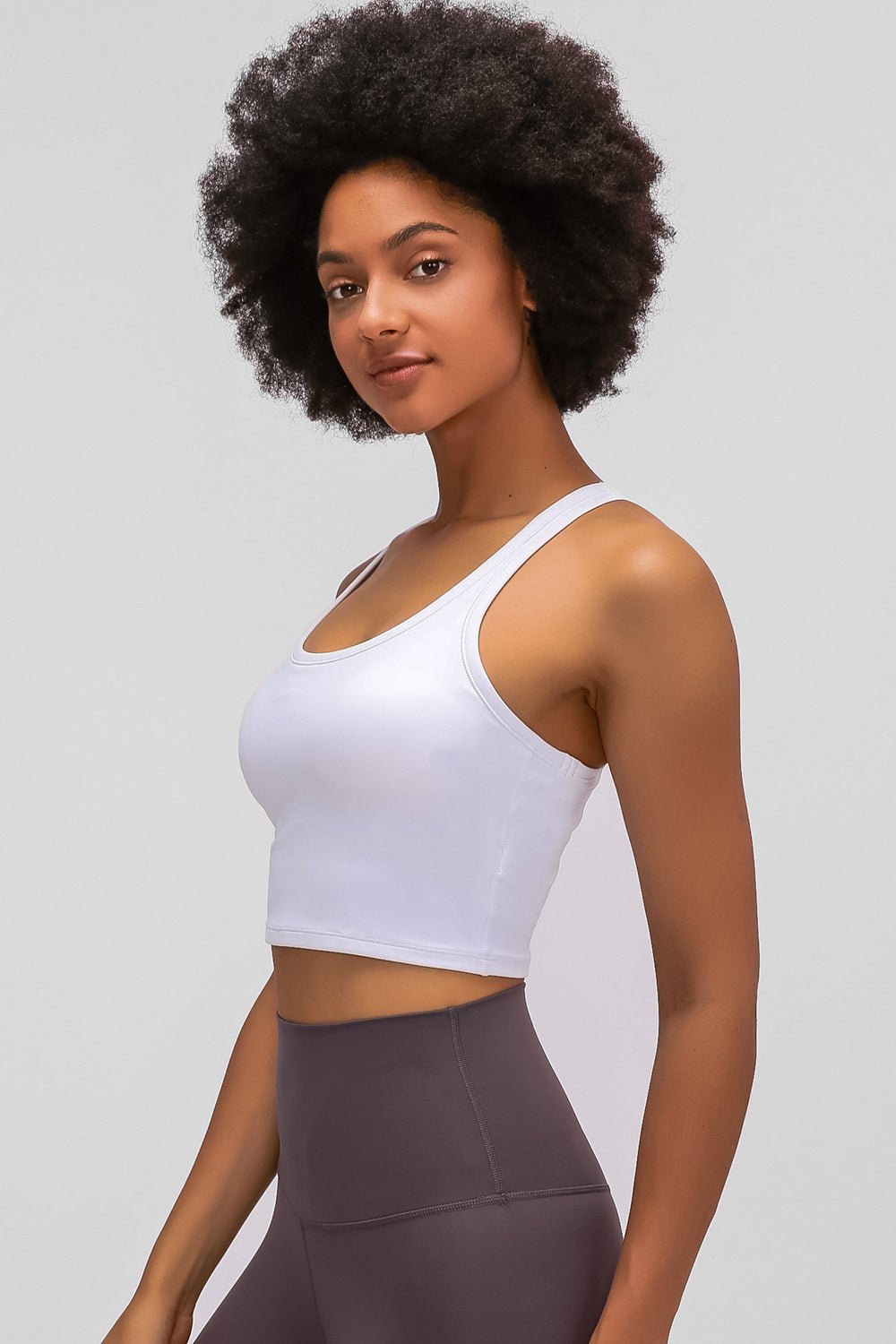 White|SASSYS Shirts & Tops Eclipse Racerback Sports Top