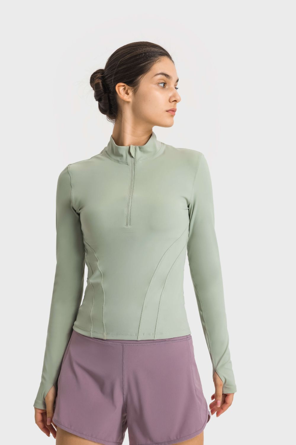 HALF-ZIP LONG TOP