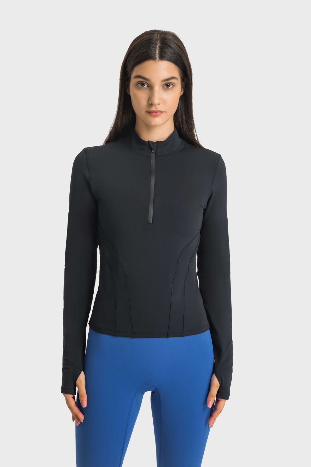 HALF-ZIP LONG TOP